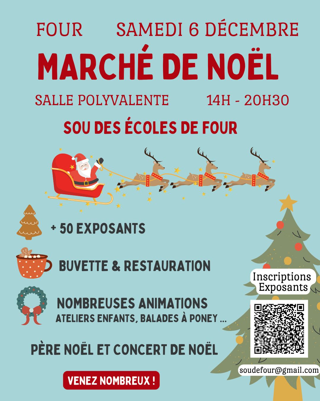 Marché de Noël le 6 décembre 2025 à Four (38)