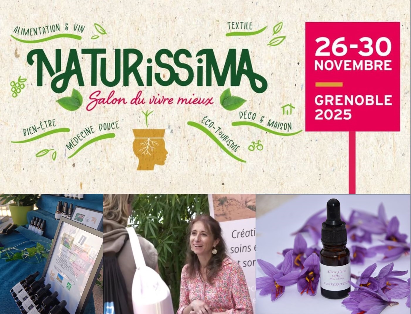Salon Naturissima à Grenoble (38) du mercredi 26 au dimanche 30 novembre