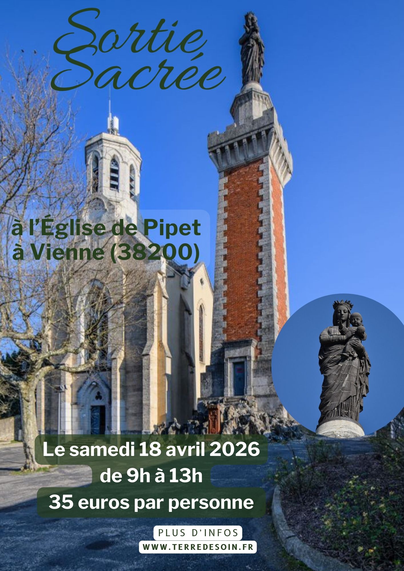 Sortie sacrée le 18 avril à l’Église de Pipet à Vienne (38)