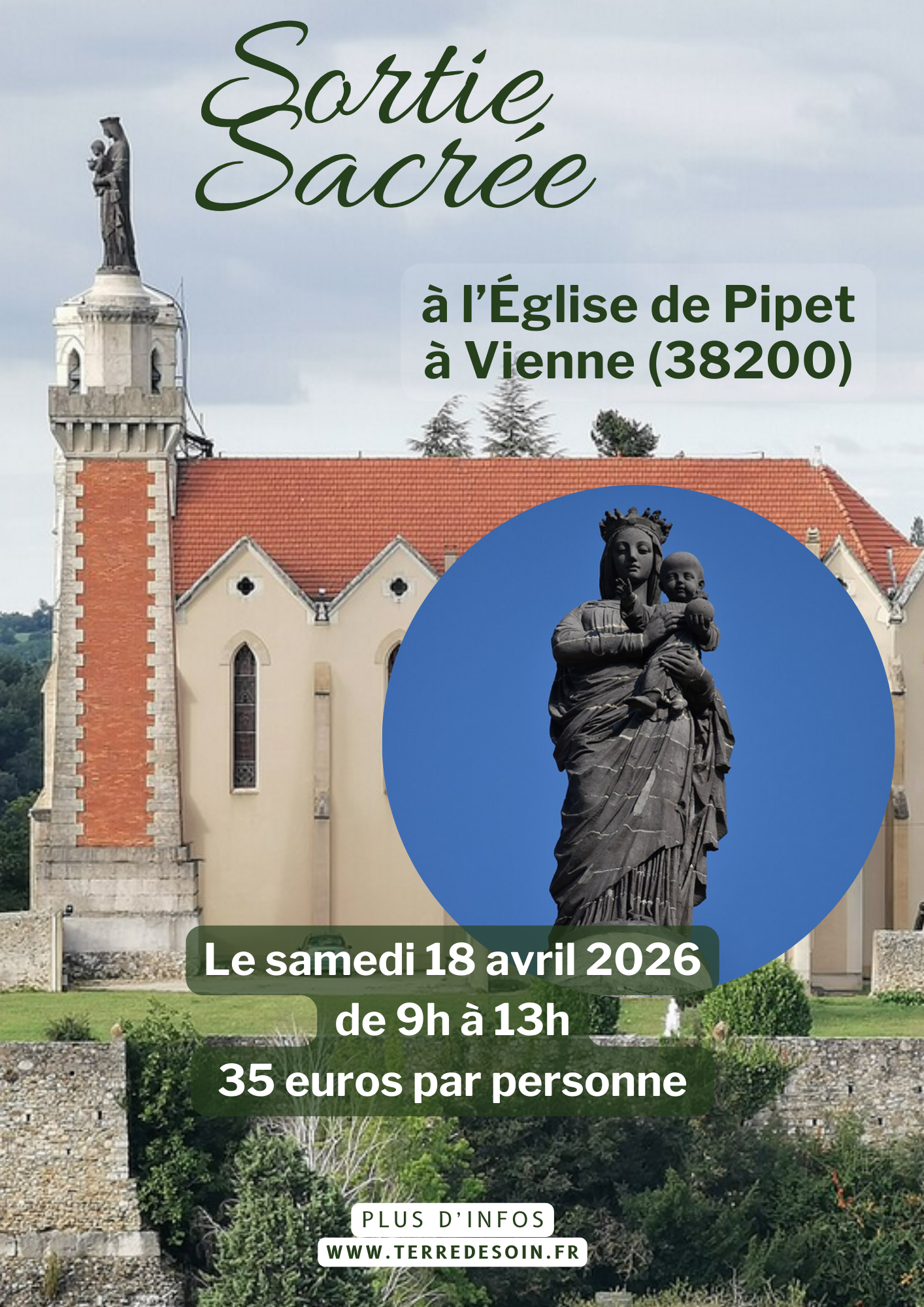 Sortie sacrée le 18 avril à l’Église de Pipet à Vienne (38)
