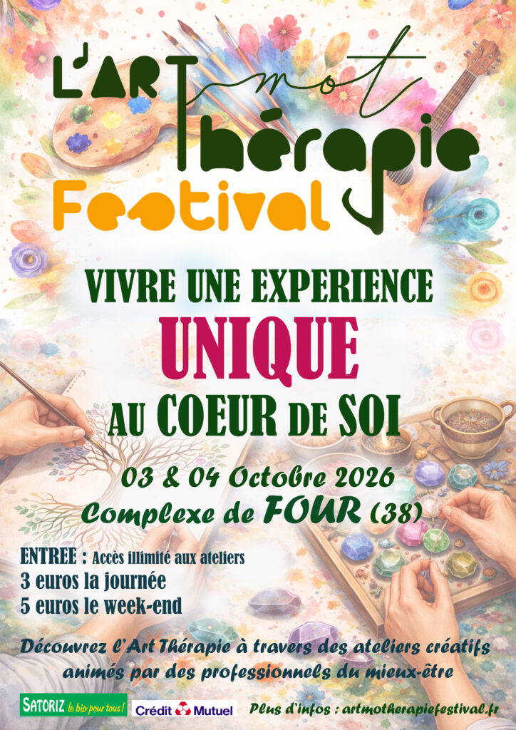 Ateliers et conférences à L’ Art Mot Thérapie Festival du 3 et 4 octobre 2026
